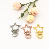 Keychain Key Clasp Lobster Claw Clip Swivel Rings Spring Star Metal Buckle