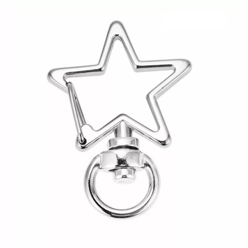 Keychain Key Clasp Lobster Claw Clip Swivel Rings Spring Star Metal Buckle