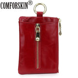 100% Oil Waxing Leather Key Wallet Unisex Housekeeper Multi-function Key Bags