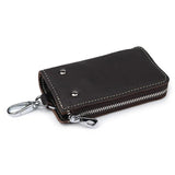Leather Key Wallet Multi-function Key Chain Zipper Key Case Bag