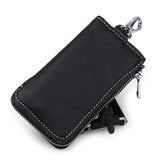 Leather Key Wallet Multi-function Key Chain Zipper Key Case Bag