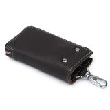Leather Key Wallet Multi-function Key Chain Zipper Key Case Bag
