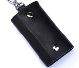 Men's Leather Key Holder Bag Keychain Cowhide Key Case