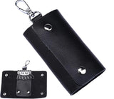 Men's Leather Key Holder Bag Keychain Cowhide Key Case
