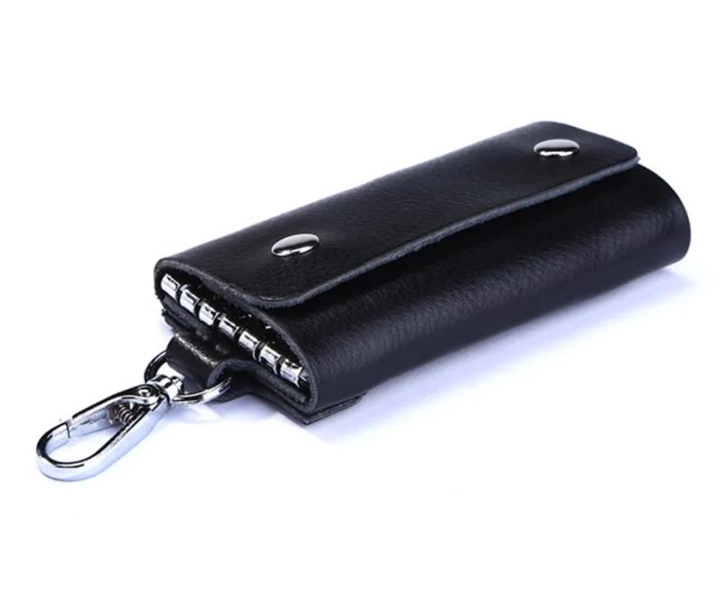 Men's Leather Key Holder Bag Keychain Cowhide Key Case