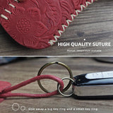 Leather Car Key Wallet Holder Soft Bag Key Case For Men