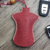 Leather Car Key Wallet Holder Soft Bag Key Case For Men