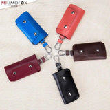 Travel Leather Key Holder Organizer Wallet Ring Keychain