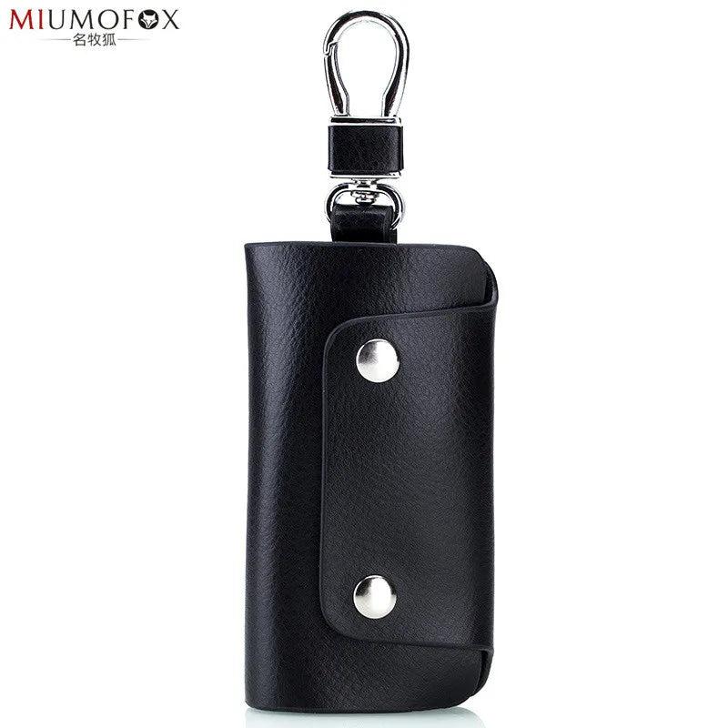 Travel Leather Key Holder Organizer Wallet Ring Keychain