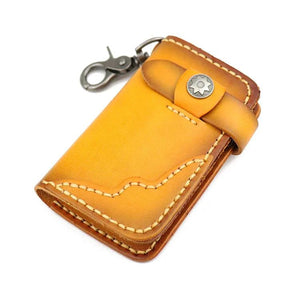 Veg-taned Leather Key Wallet Purse Keychain Key Cases Keychain Pouches