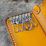 Veg-taned Leather Key Wallet Purse Keychain Key Cases Keychain Pouches