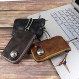 Vintage Leather Key Bag Car Key Case Wallet Pouch