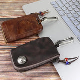 Vintage Leather Key Bag Car Key Case Wallet Pouch