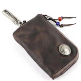 Vintage Leather Key Bag Car Key Case Wallet Pouch
