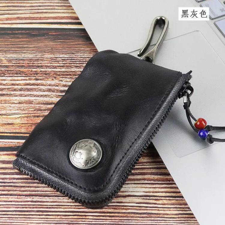 Vintage Leather Key Bag Car Key Case Wallet Pouch