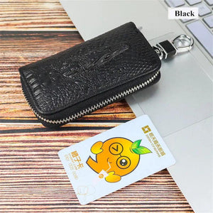 Unisex Crocodile Pattern Key Wallets Organizer Bag Men Multifunction