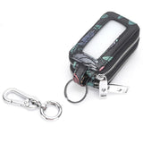 Dragonfly Fowers Animal Printing Embossed Car Key Wallet Double Zipper