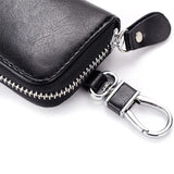 Leather Multi-Function Key Bag with Zipper