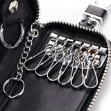 Leather Multi-Function Key Bag with Zipper