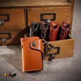 Men Leather Key Wallets Zipper Car Key Wallet