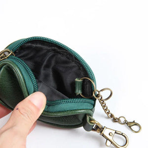 Men Leather Key Wallets Zipper Car Key Wallet Multifuctional Key Case