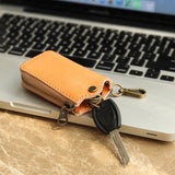 Men Leather Key Wallet Zipper Car Key Holder Key Case High Housekeeper