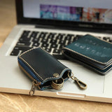 Men Leather Key Wallet Zipper Car Key Holder Key Case High Housekeeper