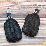 Layered Alligator Print Car Key Bag Retro Waist Hanging Lock Key Bag