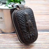 Layered Alligator Print Car Key Bag Retro Waist Hanging Lock Key Bag