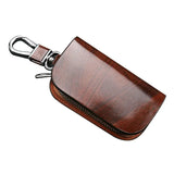 Car Keys Bag Zipper Leather Cover Anti-scratch Key Case