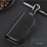 Car Keys Bag Zipper Leather Cover Anti-scratch Key Case