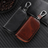 Car Keys Bag Zipper Leather Cover Anti-scratch Key Case