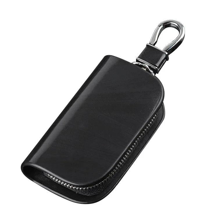 Car Keys Bag Zipper Leather Cover Anti-scratch Key Case