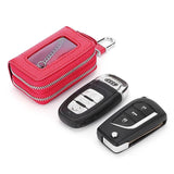 Double Layer Zipper Car Key Case Multi-functional Key Bag Unisex Keychain Wallet