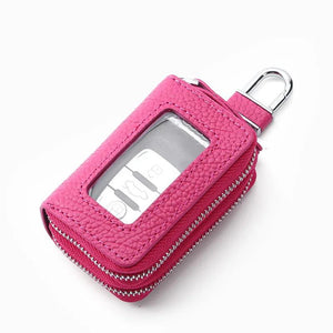 Double Layer Zipper Car Key Case Multi-functional Key Bag Unisex Keychain Wallet