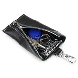 Casual Style Leather Key Wallet Unisex Key Chain