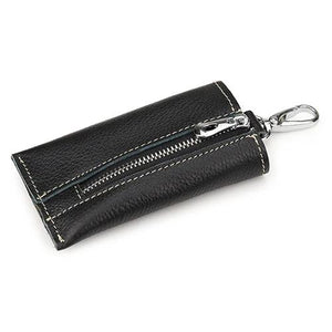 Casual Style Leather Key Wallet Unisex Key Chain