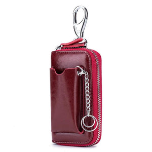 Men's Leather Key Wallet Car Key Holder Pouch Bag Case Organizer