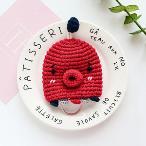 Cartoon Dog Key Case Hand-woven Student Key Chain