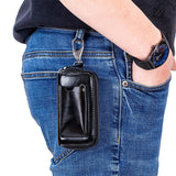 Men's Leather Car Key Bag with Multi-Function Design