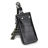 Cowhide Leather Key Wallet Multi-function Key chain Covers Zipper Key Case Bag