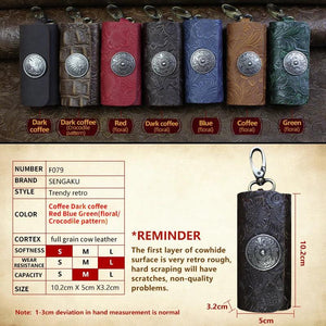 Leather Housekeeper Storage Pouch Car Keychain Key Holder Bag Case Unisex Wallet