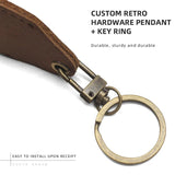 Leather Key Ring Airtags Protective Cover Cow Leather Airtag Case