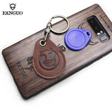 Leather Key Ring Airtags Protective Cover Cow Leather Airtag Case