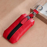 Leather Key Box for Men Car Key Holder Zipper Key Organizer