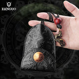 Leather Key Wallet Smart Key Holder Portable Housekeeper Key Pouch