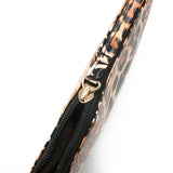 Leopard Flower Print Short Wallet Purse Handbag