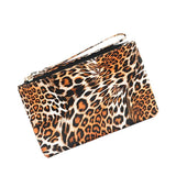 Leopard Flower Print Short Wallet Purse Handbag