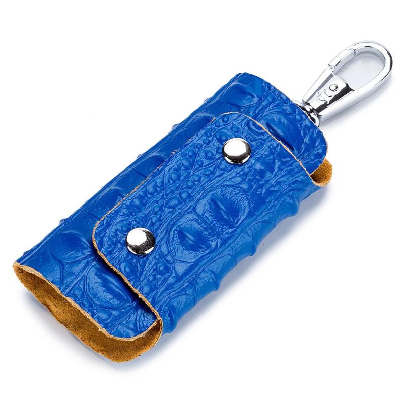 Crocodile Pattern Leather Key Holder Organizer Key Case Wallet