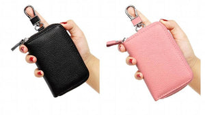 First Layer Cowhide Key Case High Capacity Leather Mini Cases